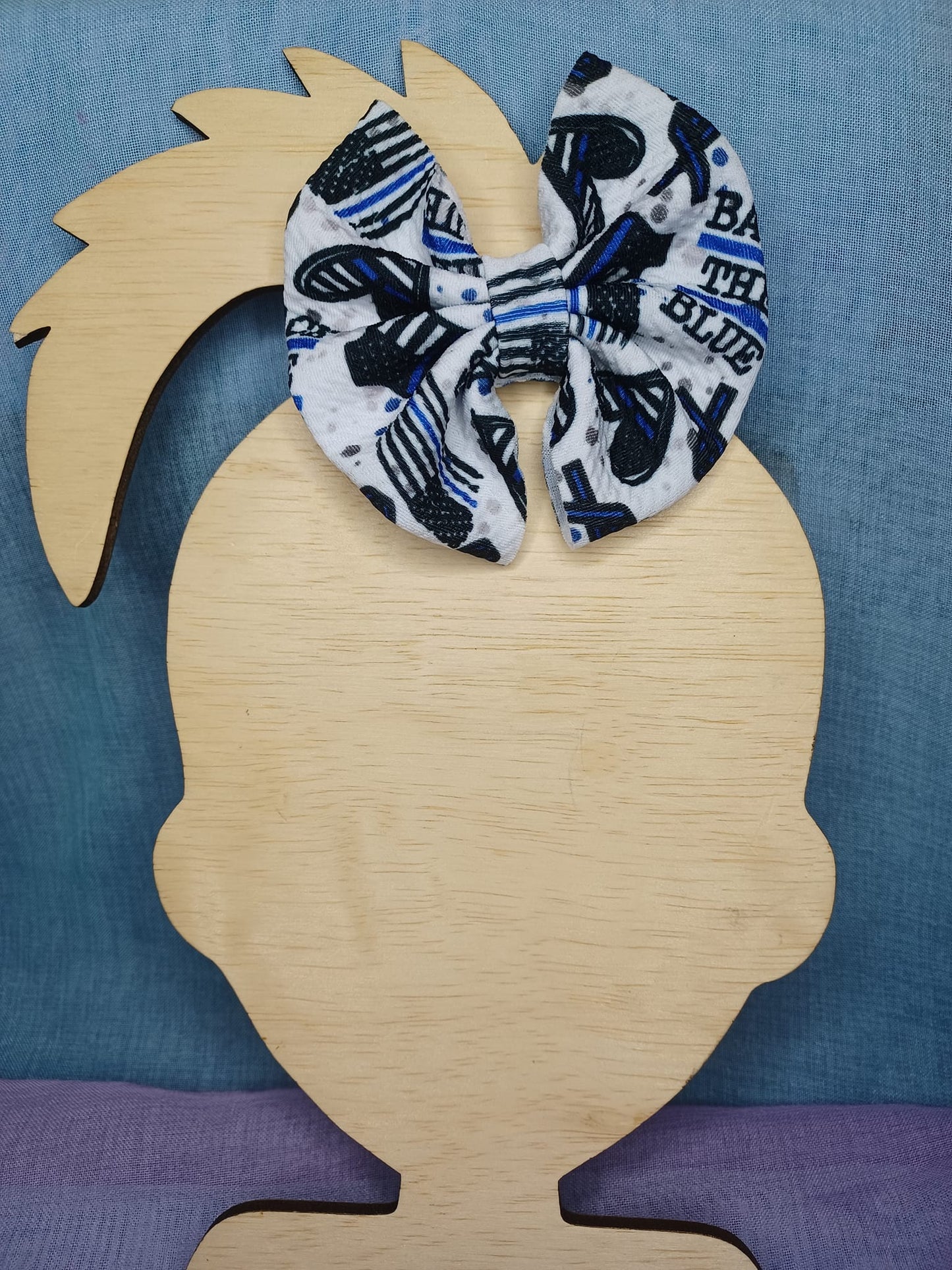 Back The Blue Police Support Small Kenzie Bow