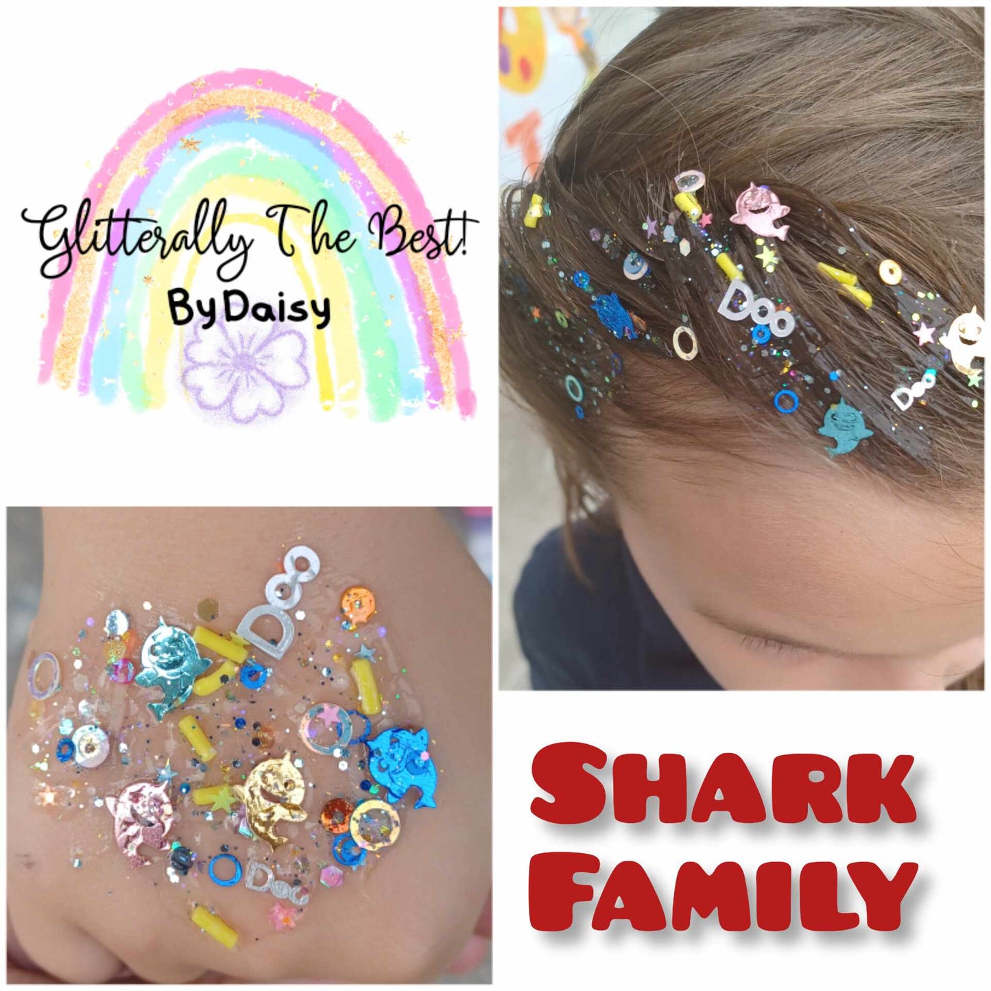 Shark Family Glitter Hair Gel
