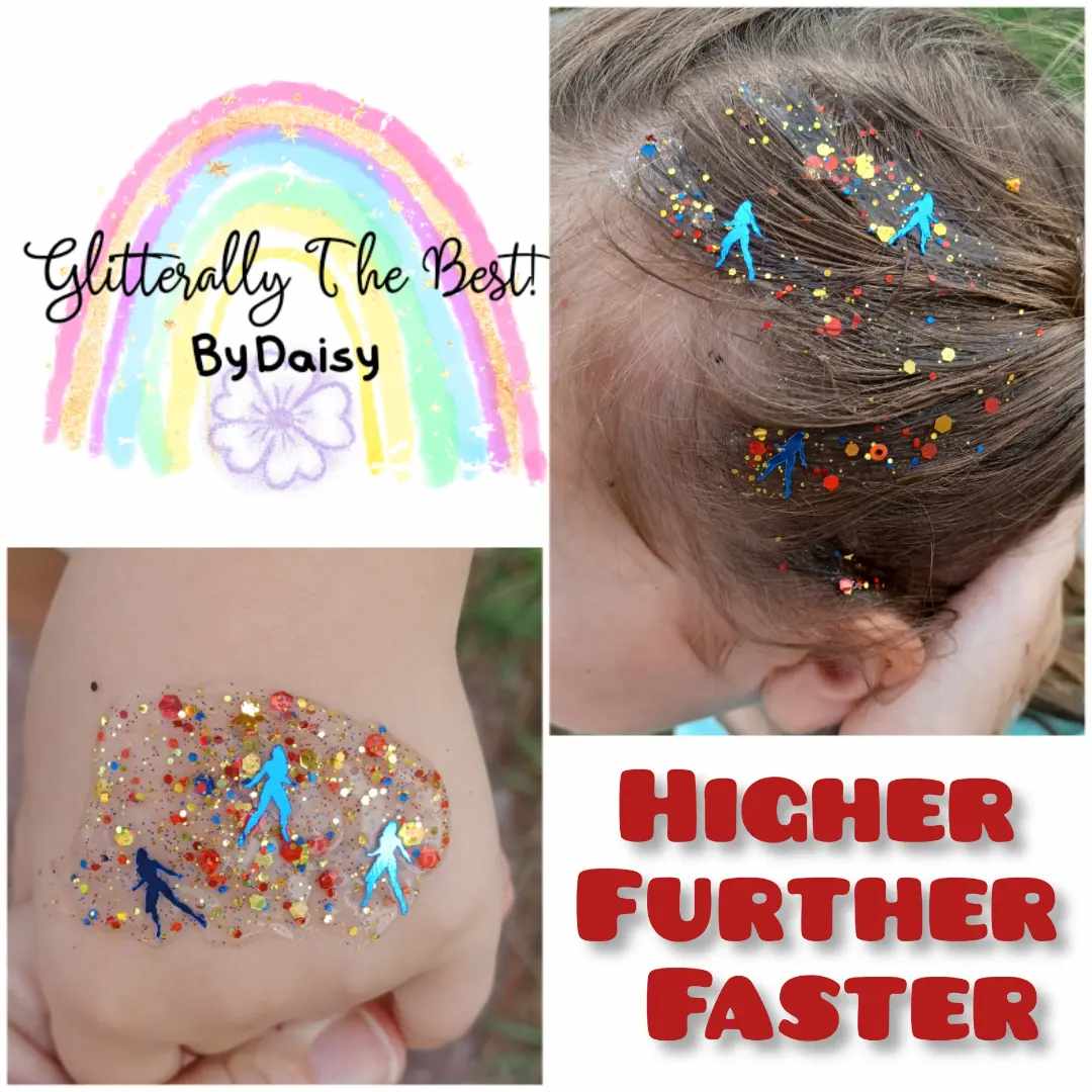 Higher, Further, Faster Glitter Hair Gel