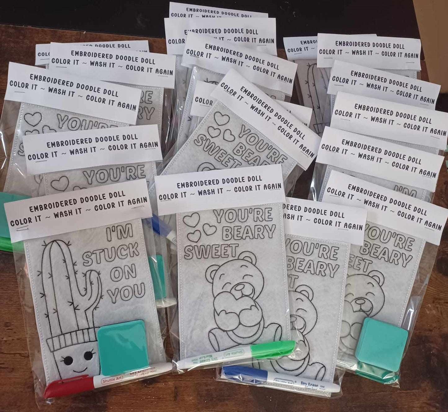 Puppet Monster Girl Dry Erase Coloring Doll
