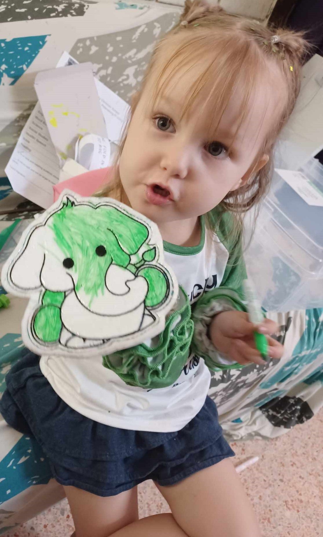 Puppet Monster Girl Dry Erase Coloring Doll