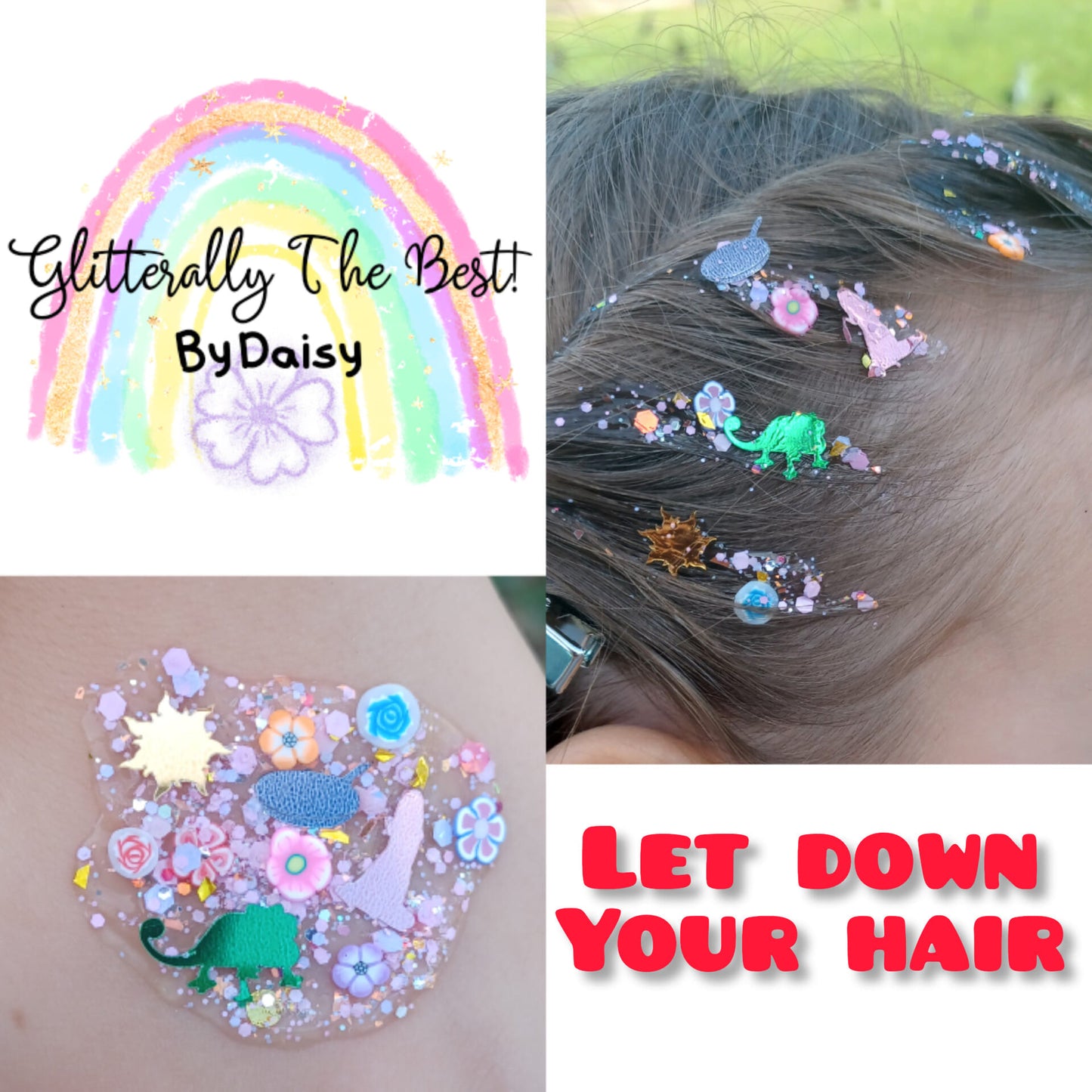 Let Down Your Hair Glitter Hair Gel