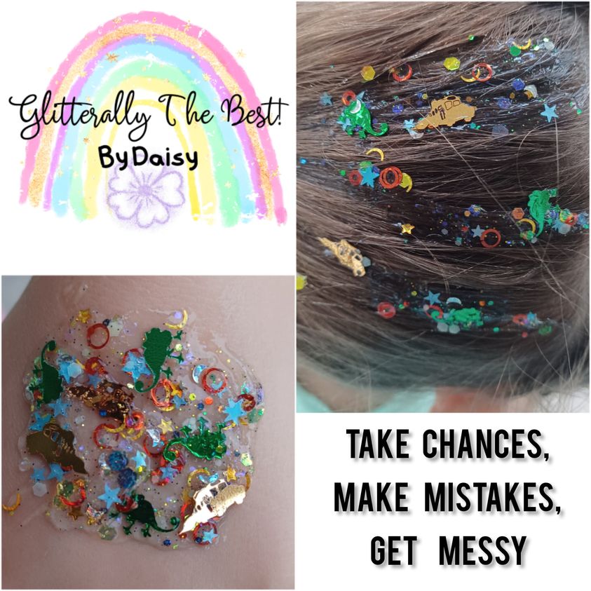 Take Chances, Make Mistakes, Get Messy Glitter Hair Gel