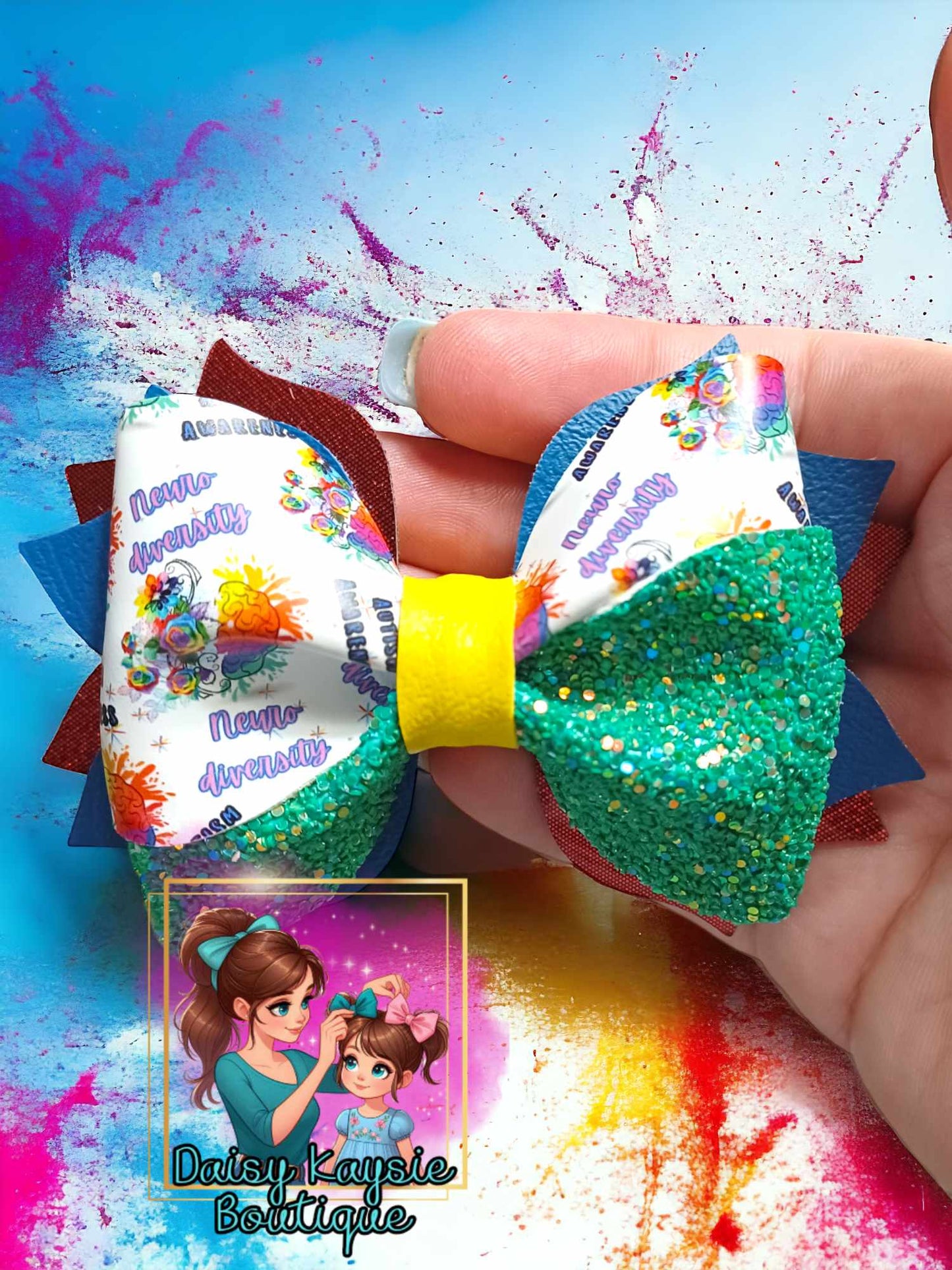 Autism Support Infinity Rainbow Brain Neurodiversity Twisted Daisy