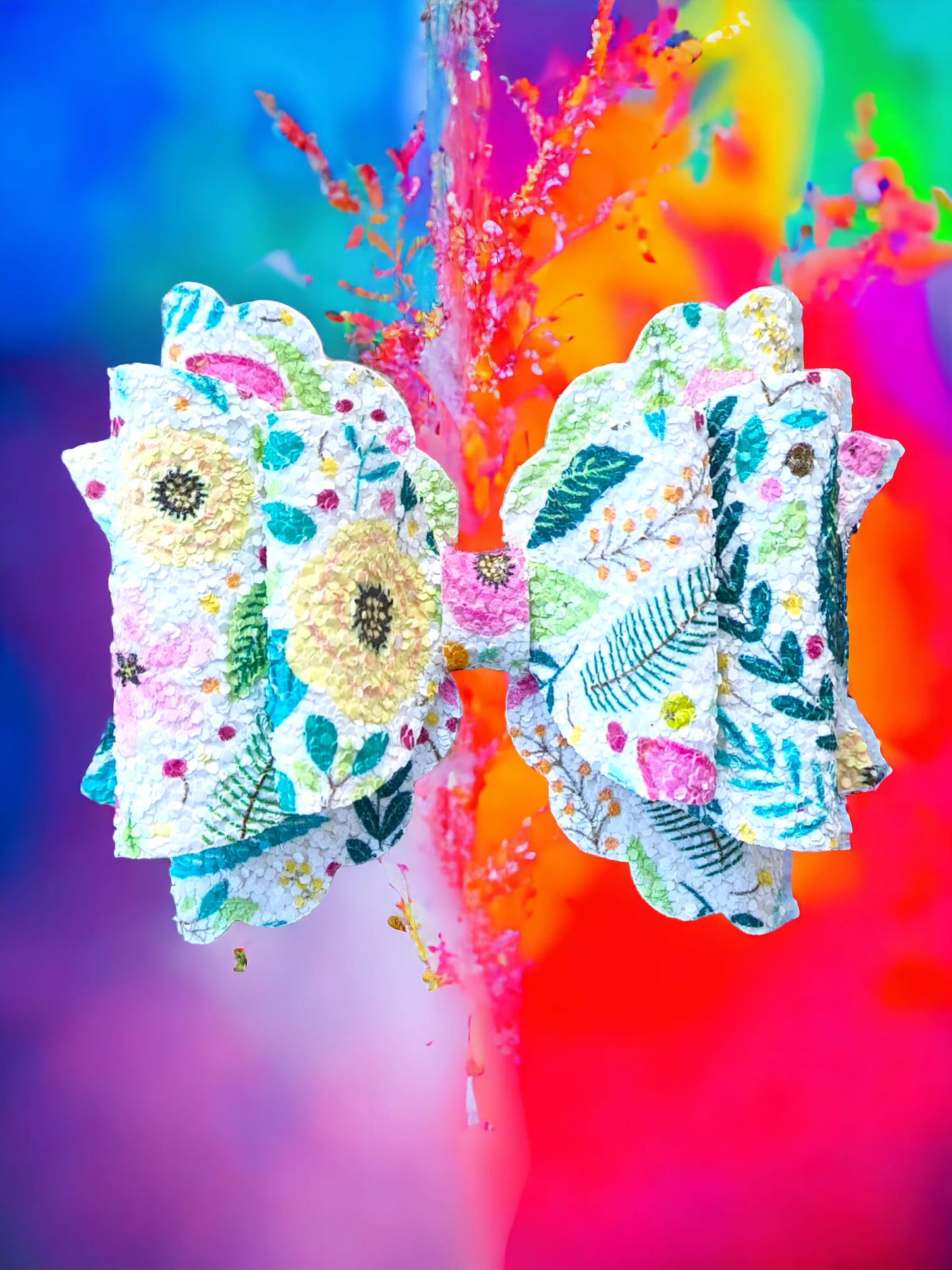 Teal, Yellow, Pink, Floral Kaysie