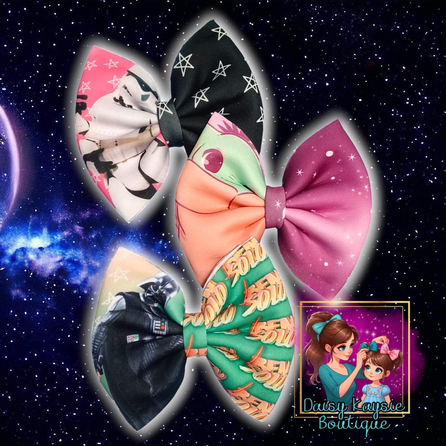 Galaxy Wars Green Alien Scuba Bow