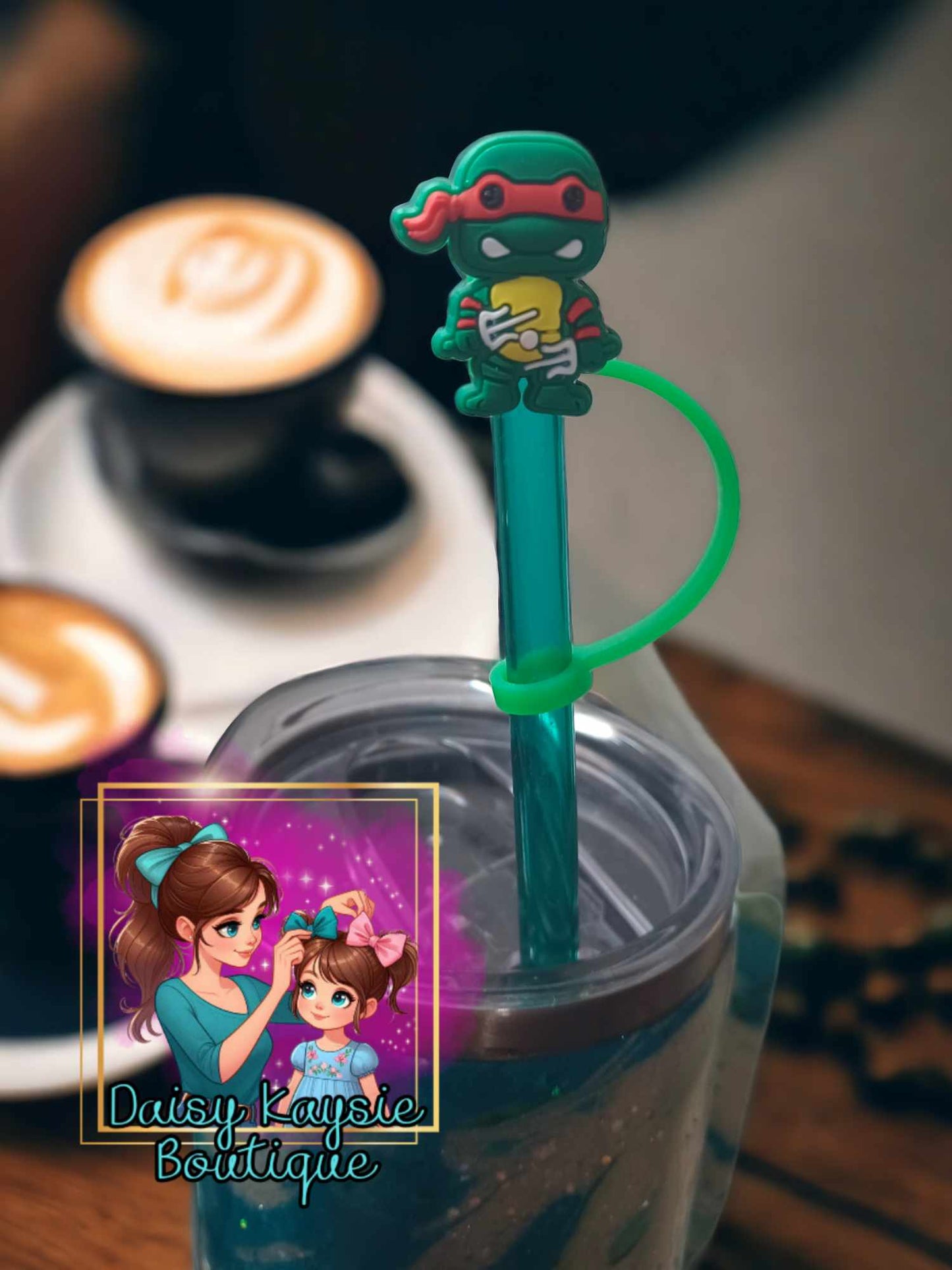 Red Turtle Straw topper