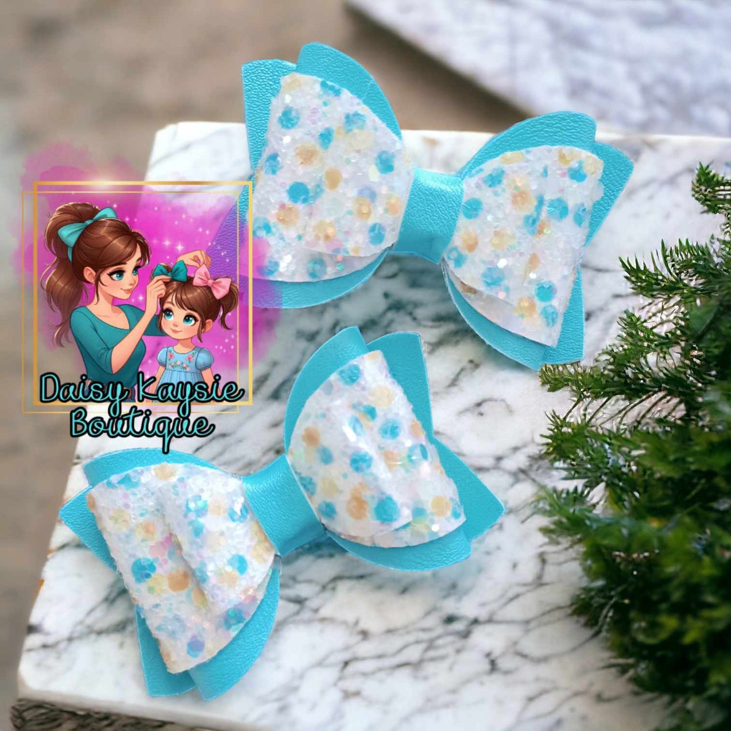 Blue Polka Dot Kaysie Piggy Set