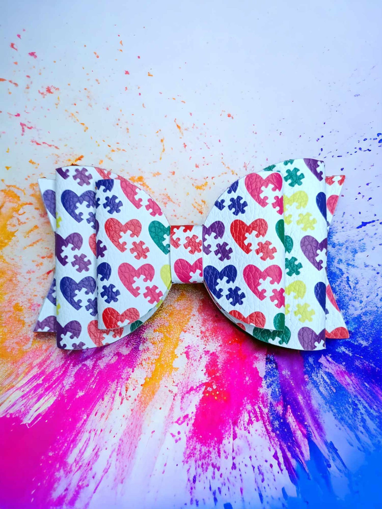 Autism Support Colored Heart Puzzle Piece Kaysie