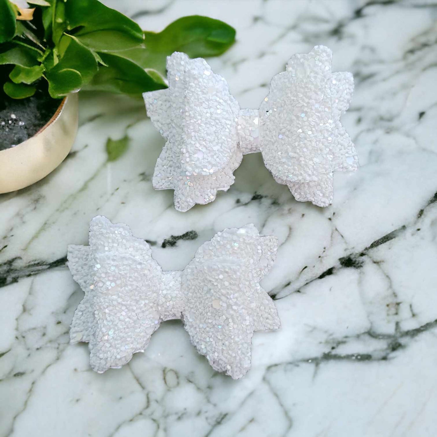 Chunky Glitter Solid Color Faux Leather Piggy Set