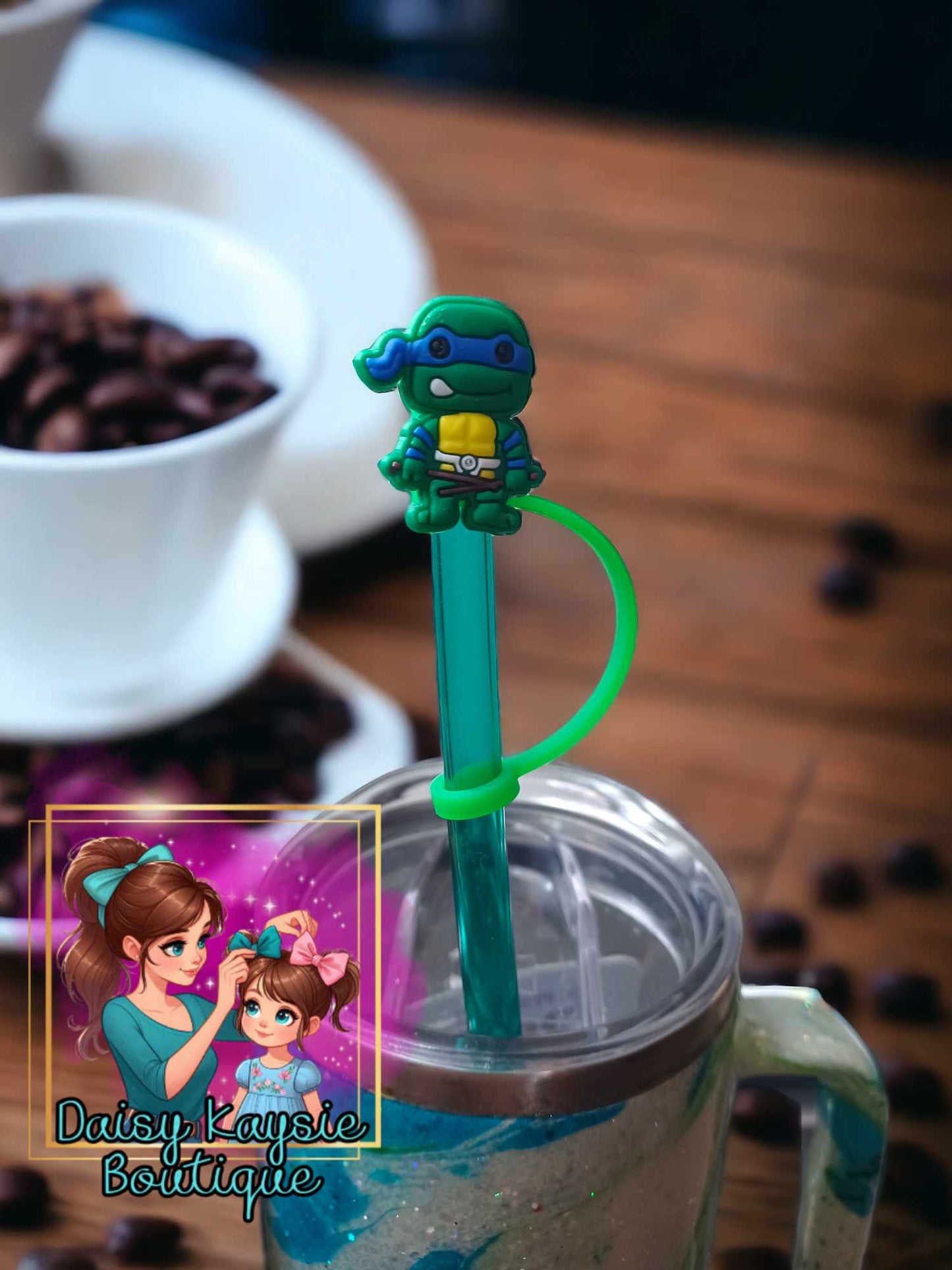 Blue Turtle Straw topper