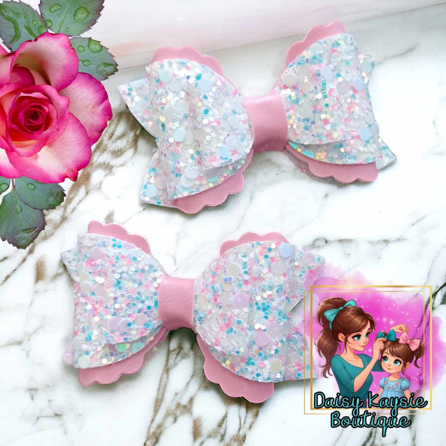 Glitter Light Pink Kaysie Piggy Set