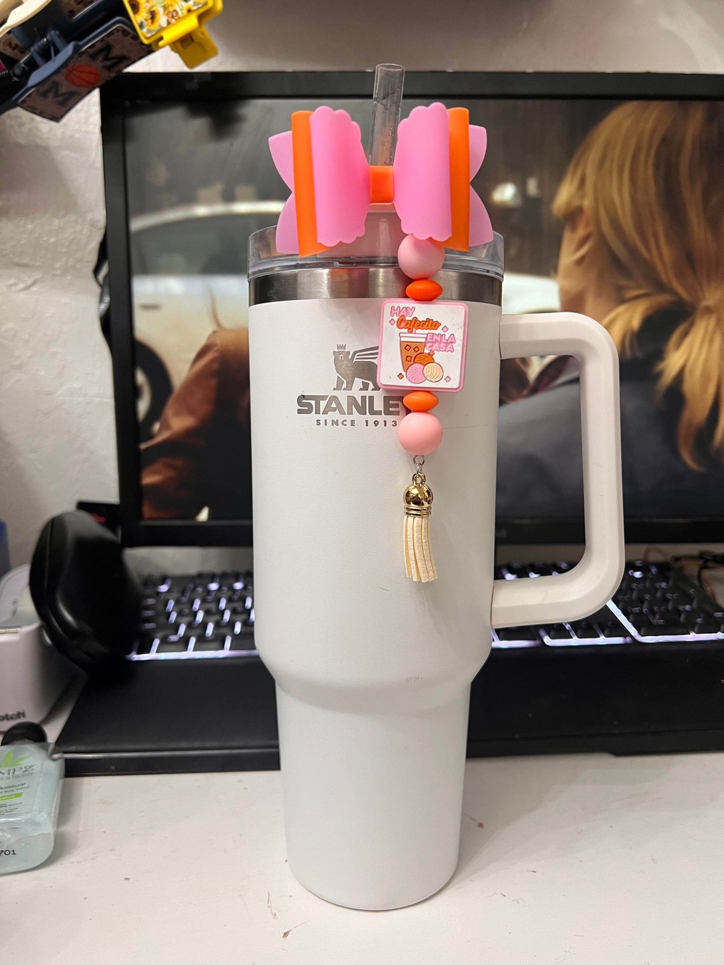 Mouse And Duck BFF Water Proof Tumbler Travel Cup Straw Bow