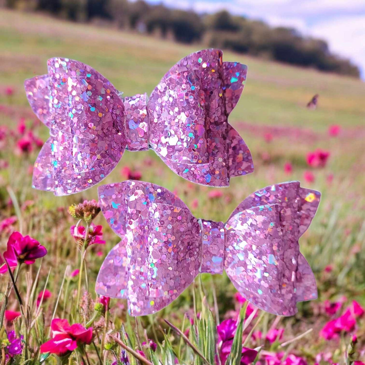 Pink Chunky Glitter Kaysie Piggy Set