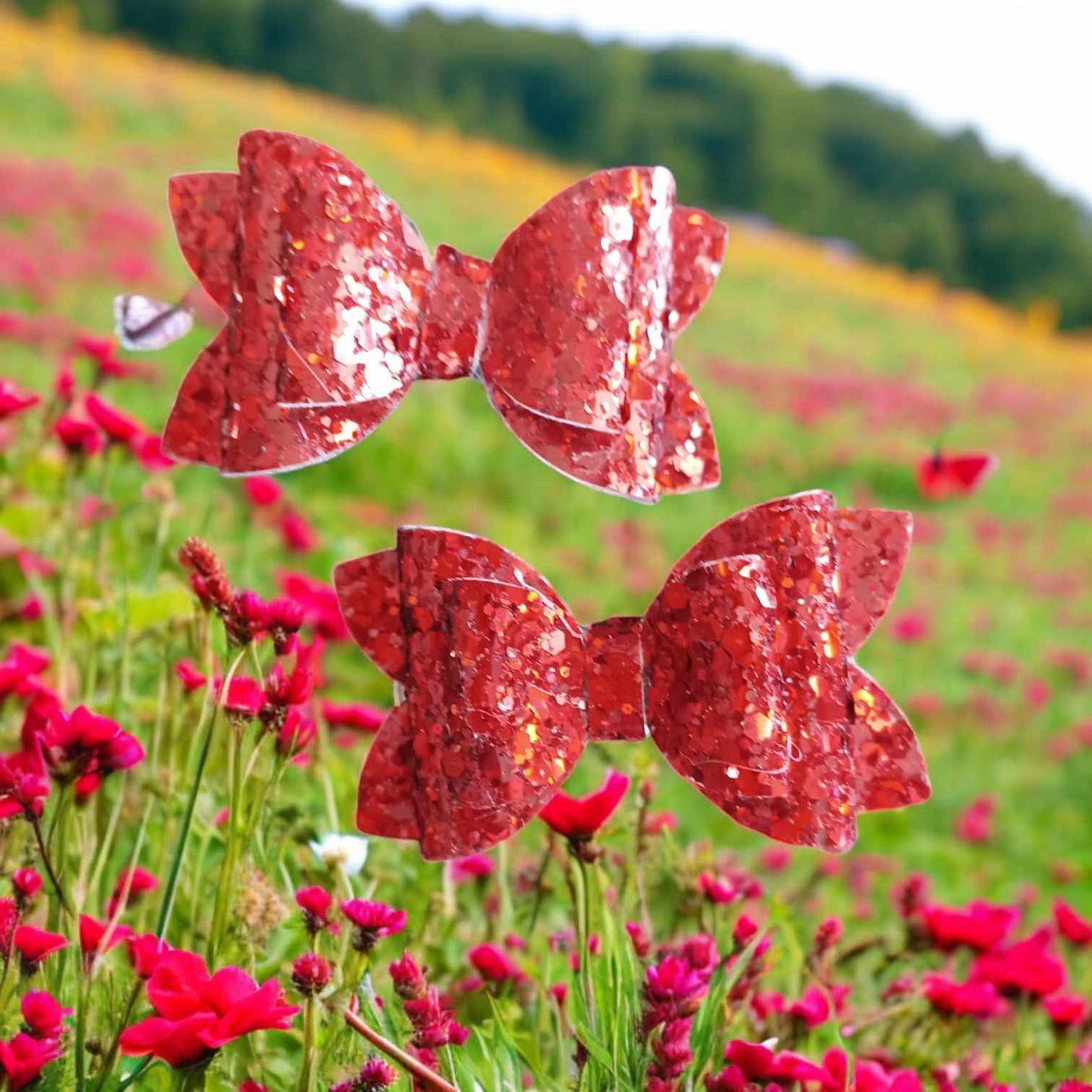 Red Chunky Glitter Kaysie Piggy Set