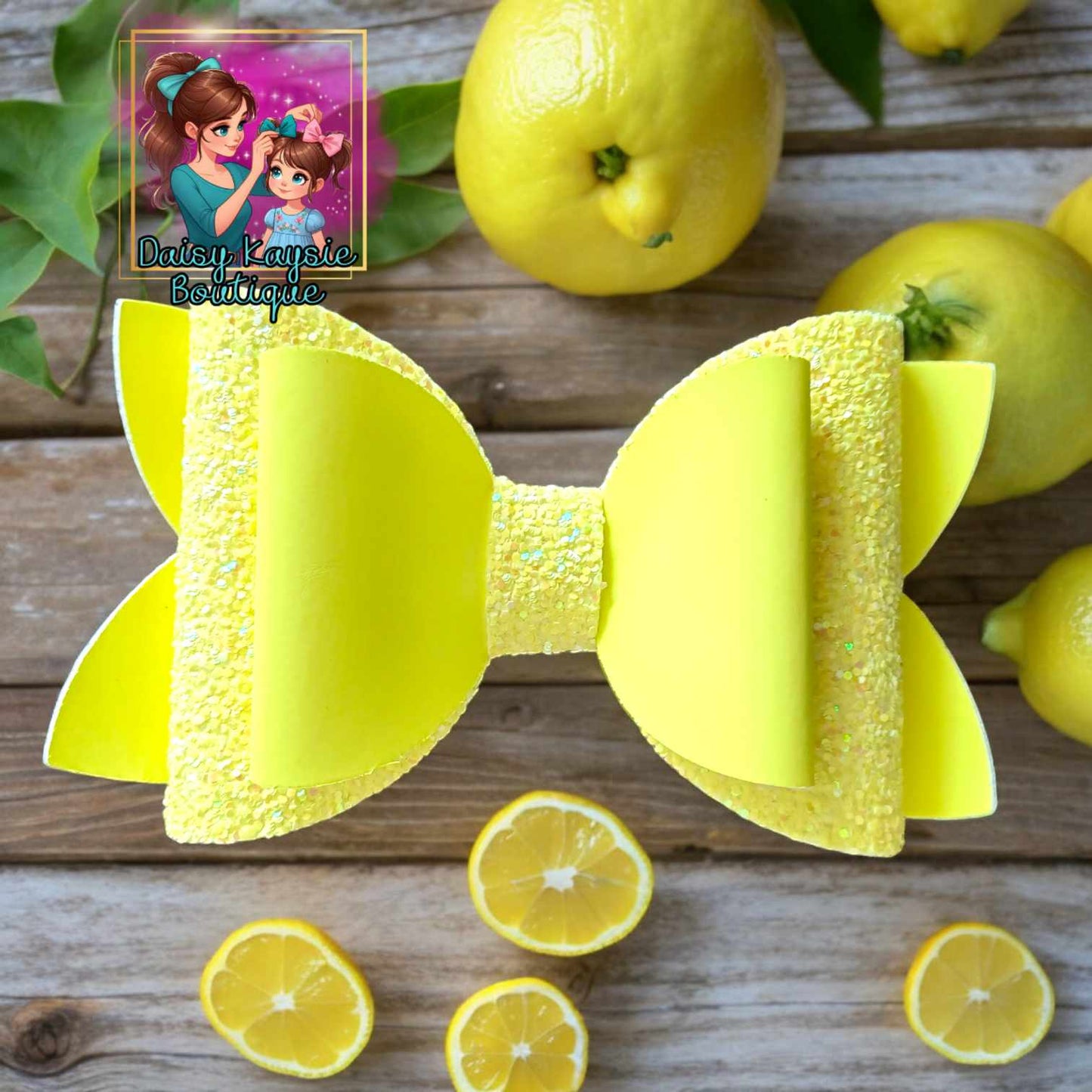 Yellow Glitter Neon Large Kaysie
