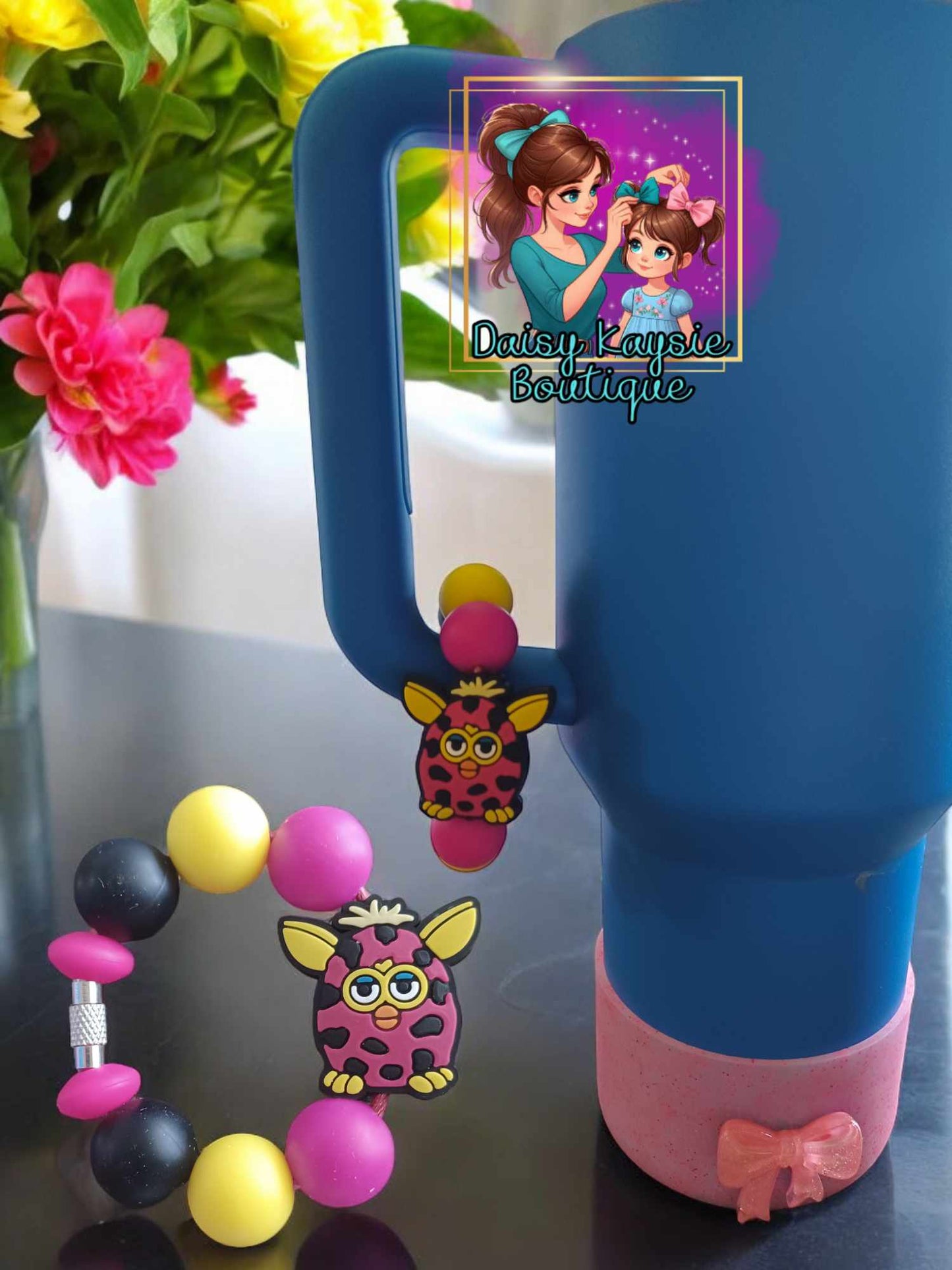 90s Toy Handle Hugger Beaded Cup Accessories