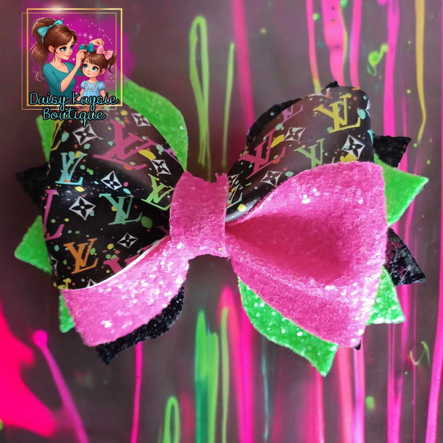 Bright Designer Neon Twisted Daisy