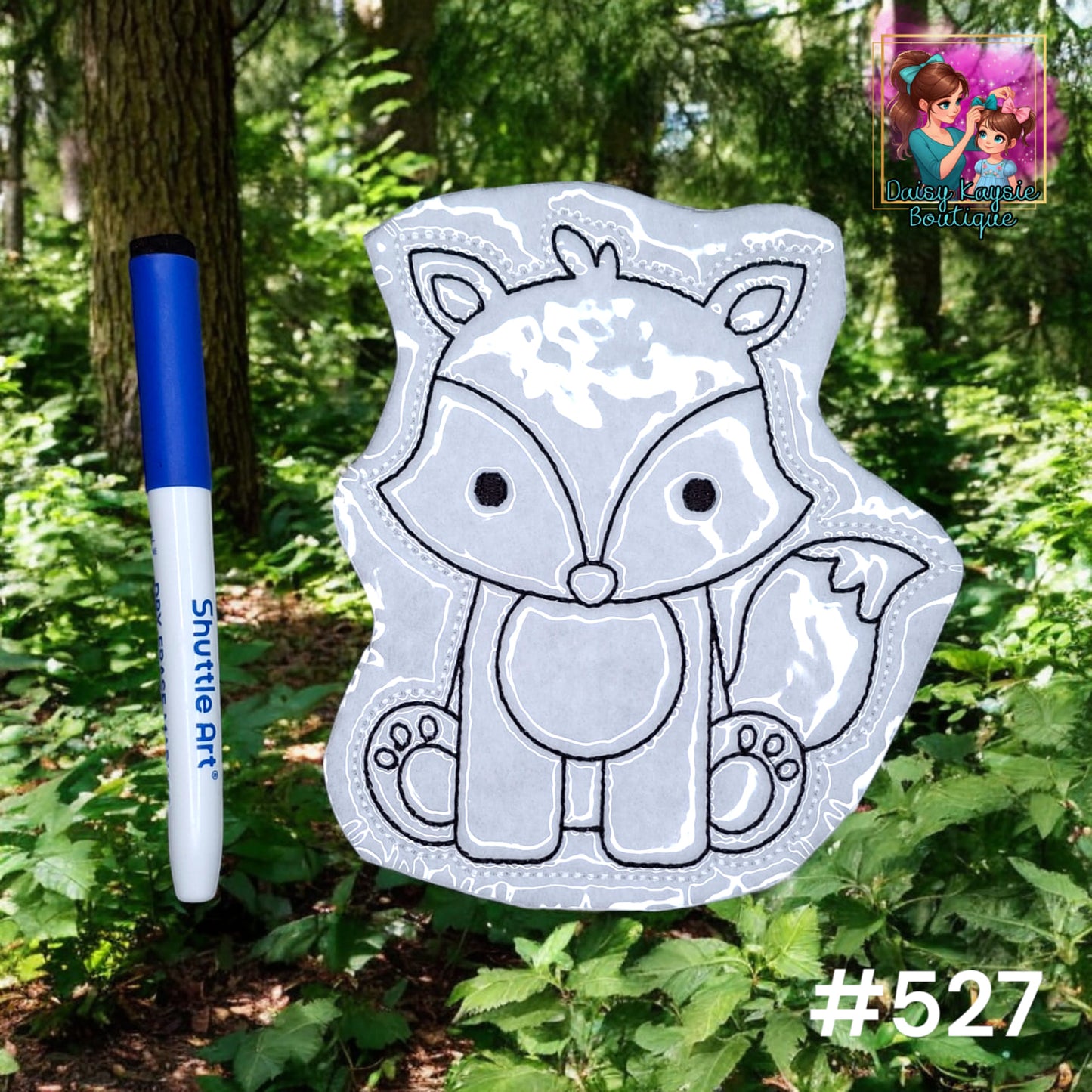 Fox Dry Erase Coloring Activity