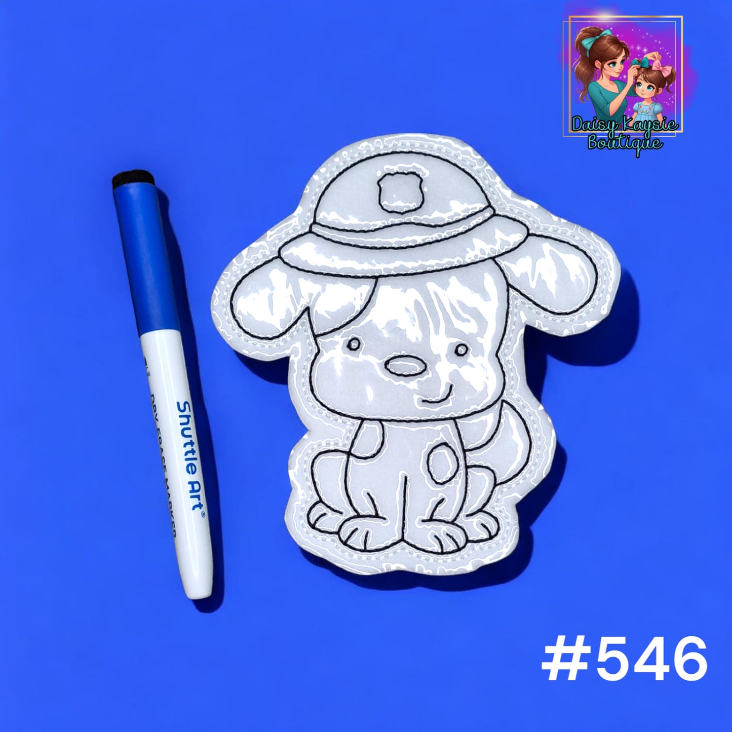 Fire Dog Coloring Doll
