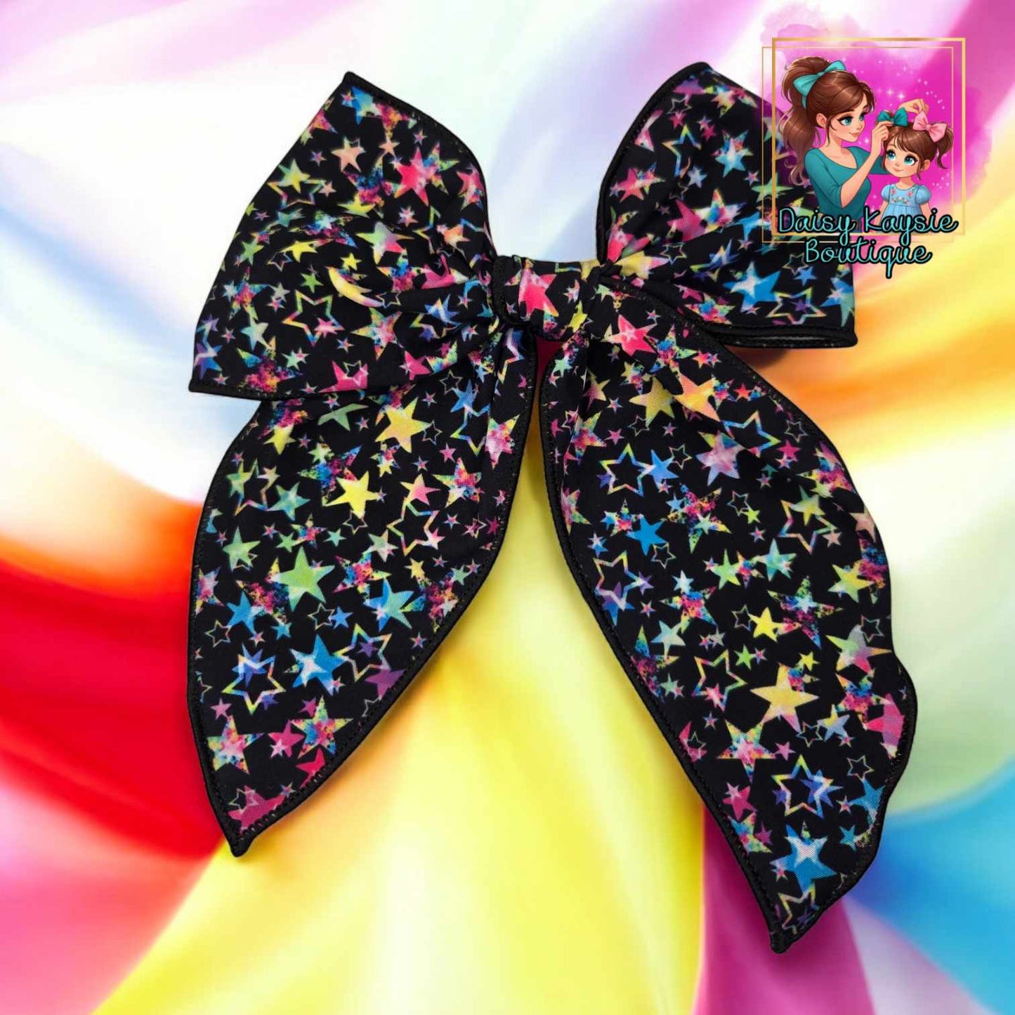Neon Stars LG Saylor Hair Bow