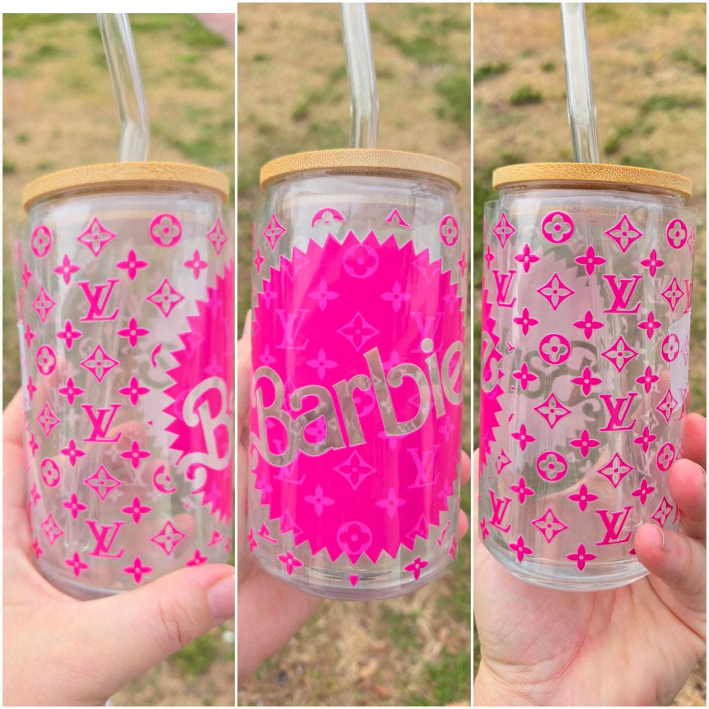 16 oz Glass cup Boujee Plastic Doll