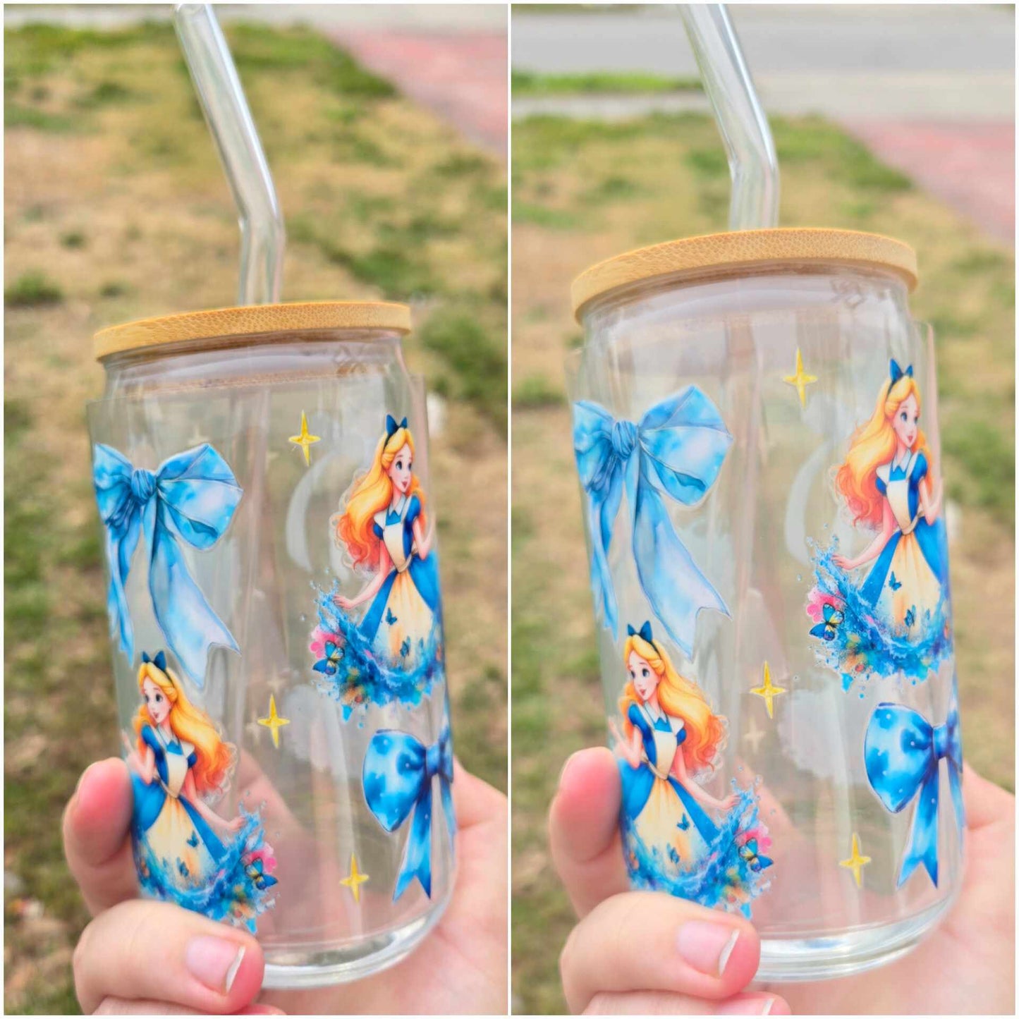 16 oz Glass cup Alice