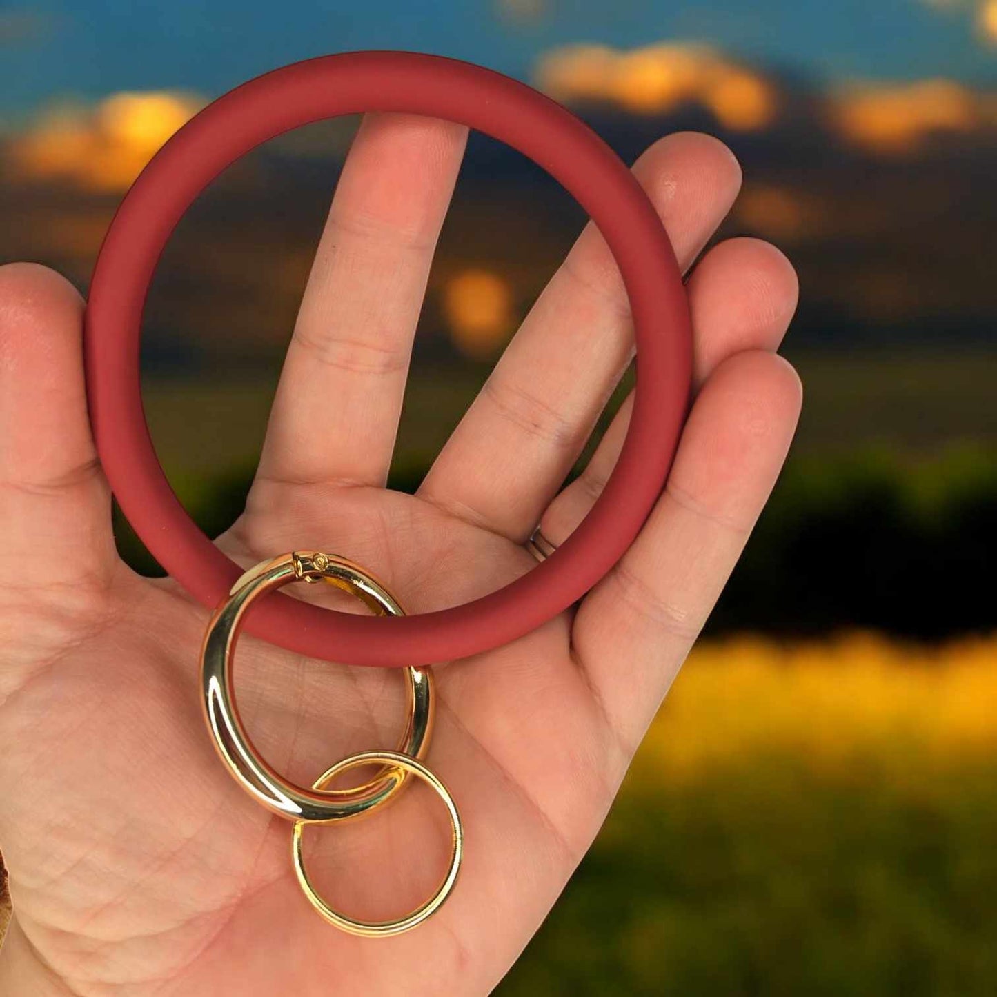 Silicone Key Ring Wine