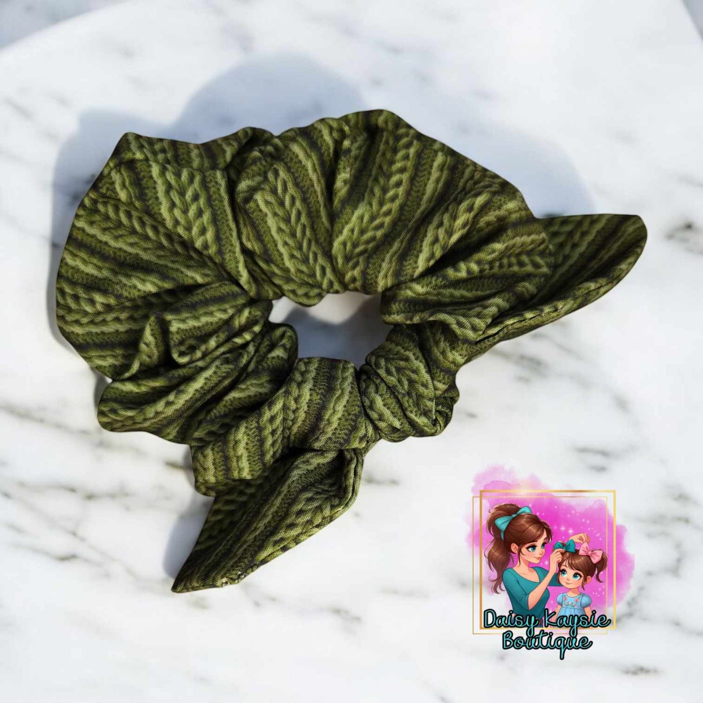 Faux Knitted Scrunchie
