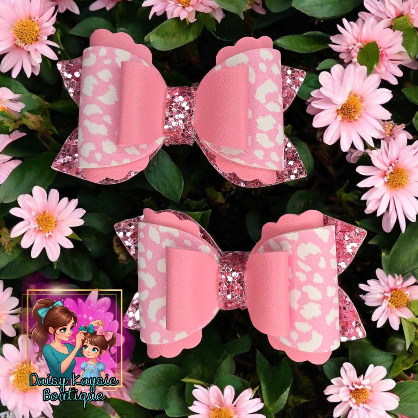 Rose Pink Spotted Piggy Set