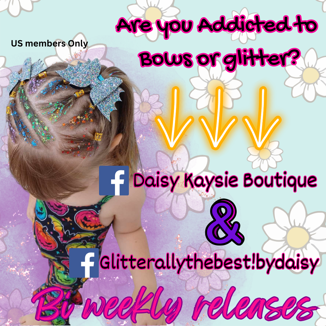 Pink Glitter Neon Emlee Bow