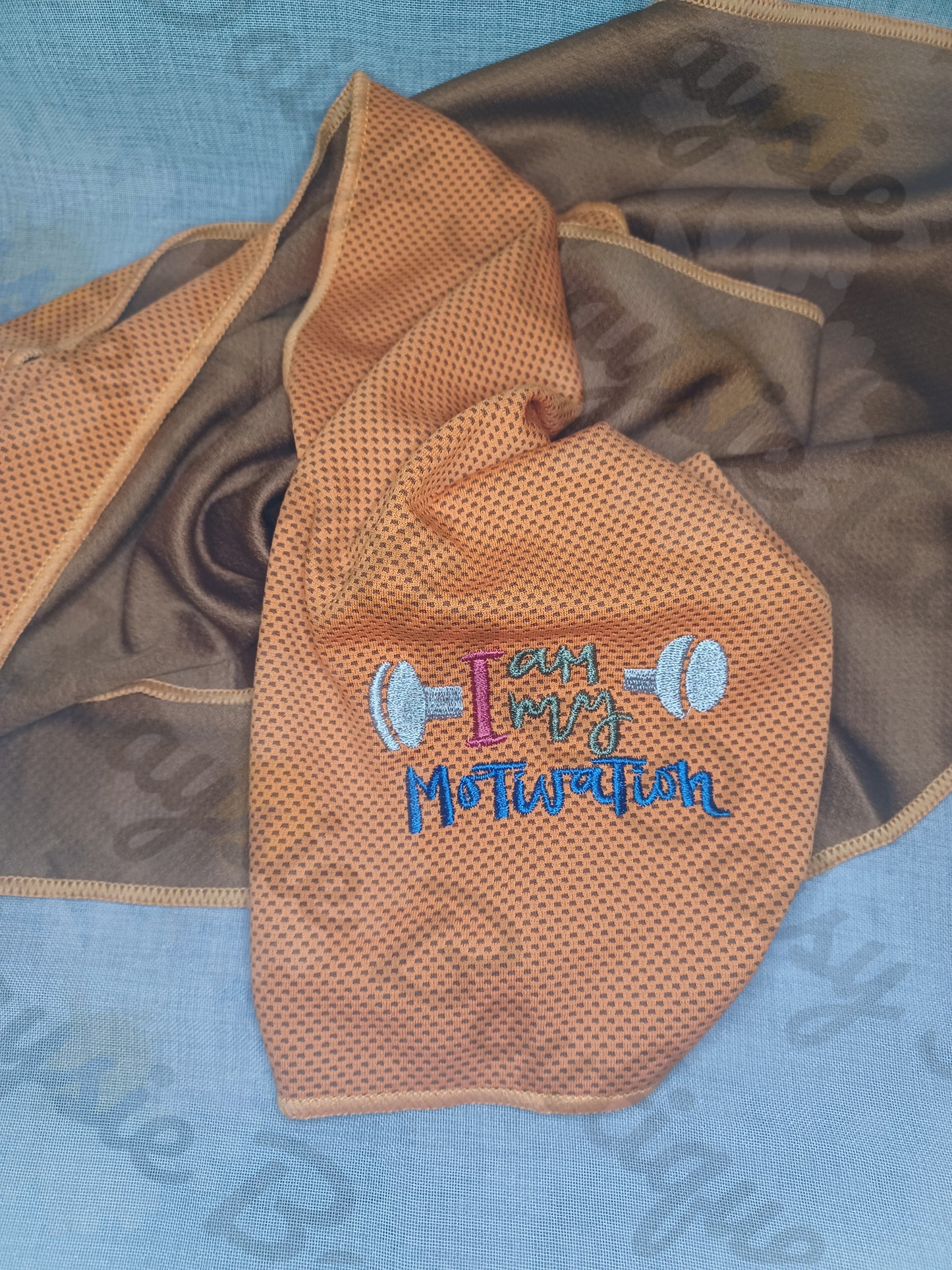 I Am My Motivation Workout Towel Quote