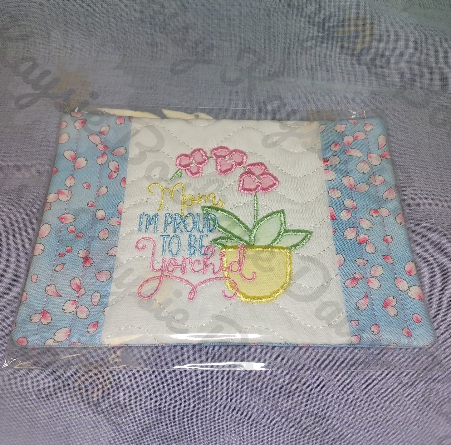 Mom I'm Proud To Be Yorchid Orchid Floral Mother's Day Mug Rug Ice Pack Holder Gift