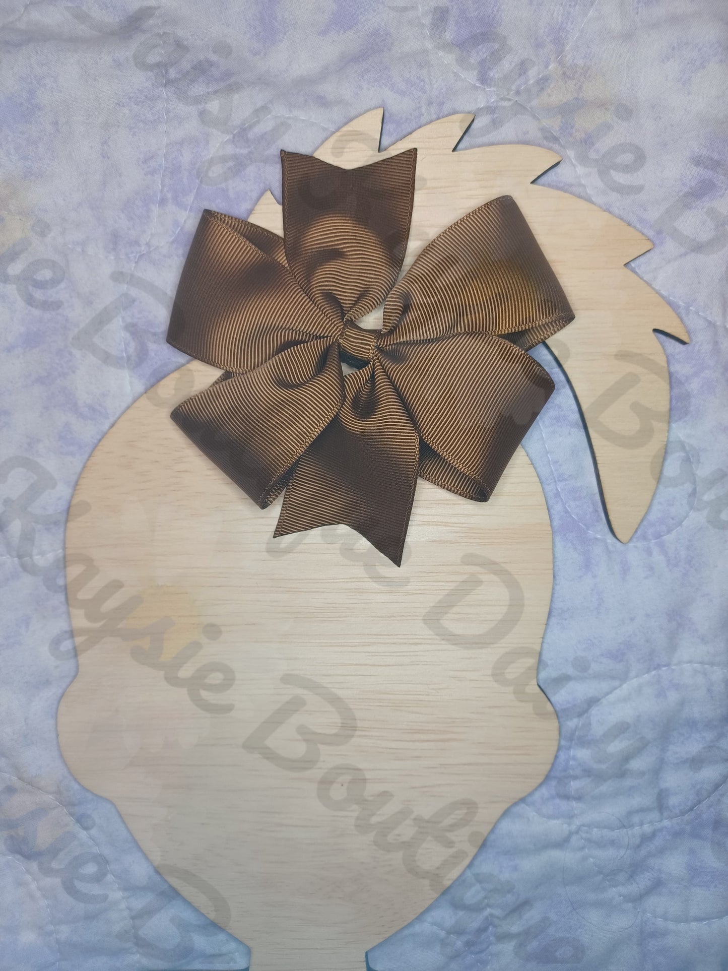 Brown Solid Color Fall Autumn Colors Medium Pinwheel Bow