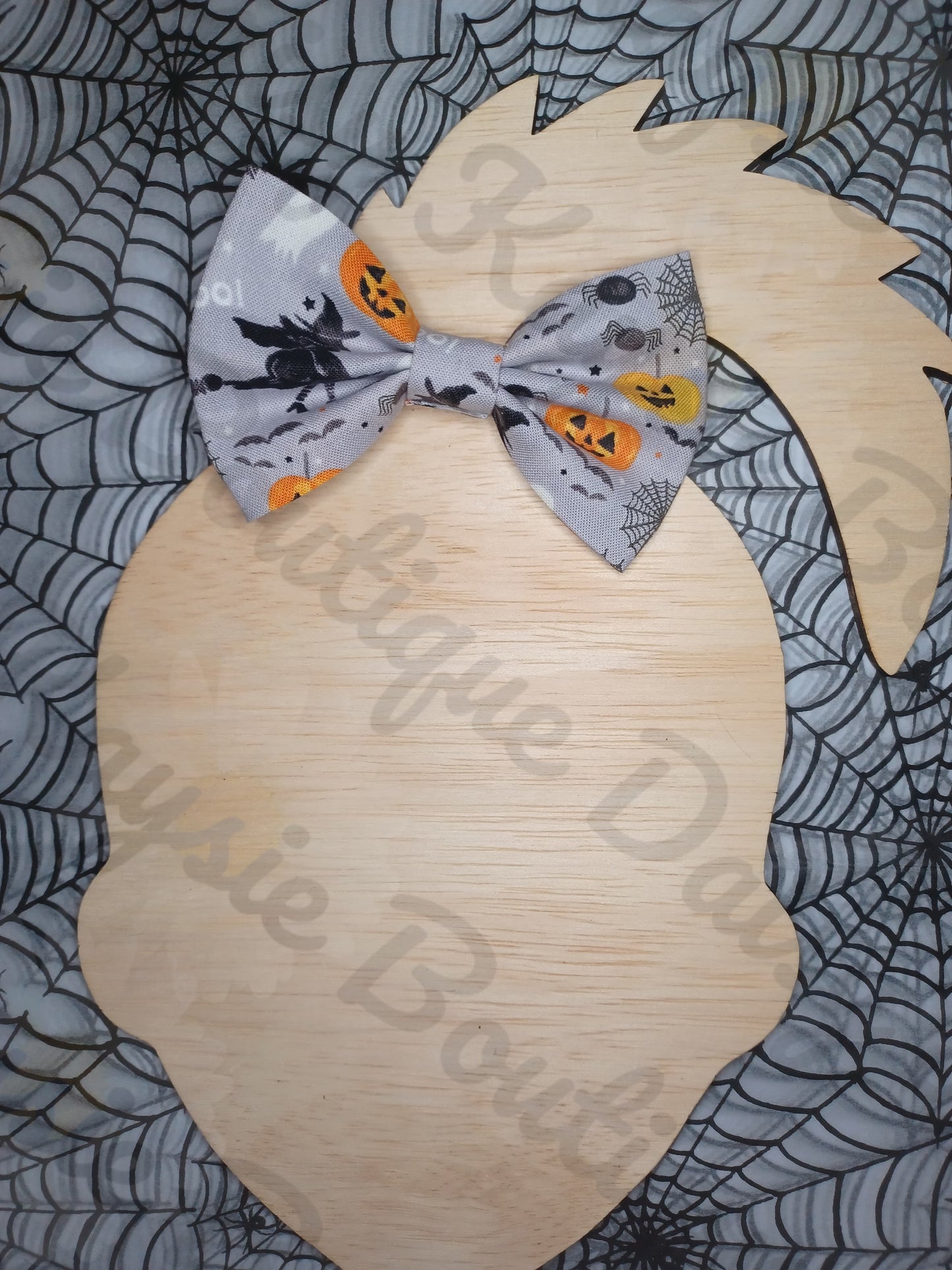 Halloween Witch Pumpkin Bow & Matching Bowtie