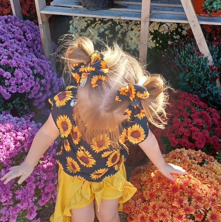Embroidery Halloween Jack O' Lantern Kenzie Bow