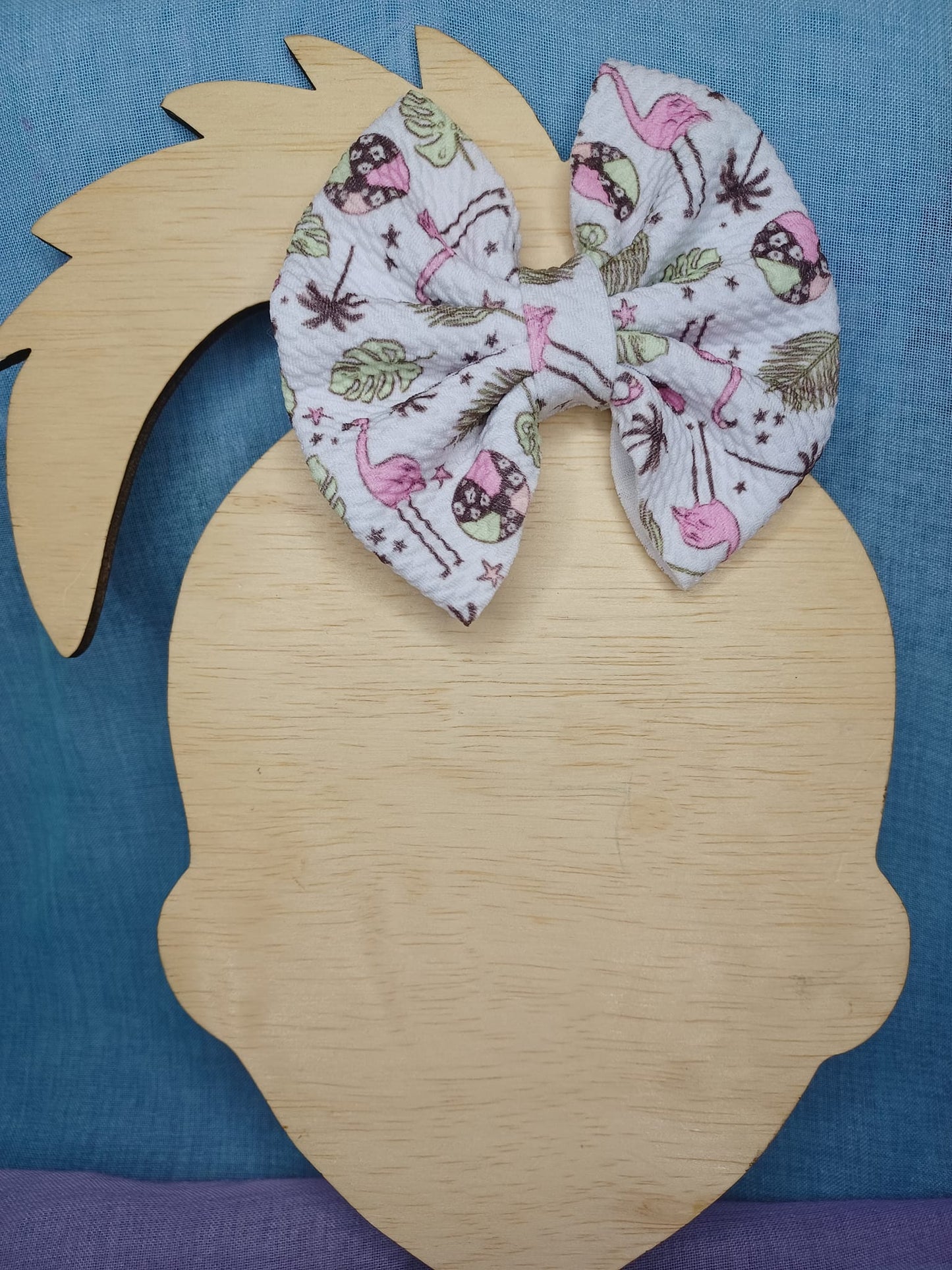 Tropical Florida Flamingo Beach Palm Tree Small Kenzie Bow