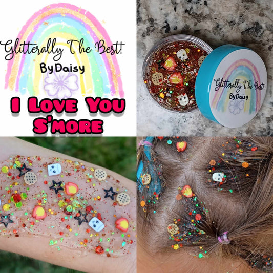I Love You Smore Glitter Hair Gel