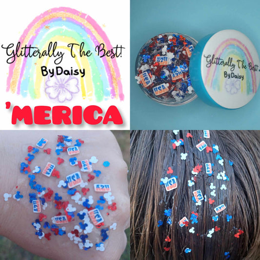 Merica USA Glitter Hair Gel
