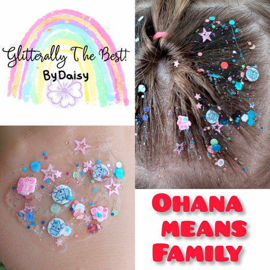 Ohana Means Family Glitter Hair Gel