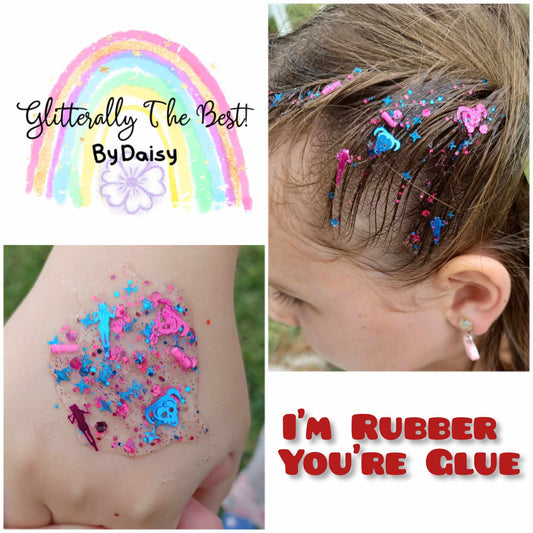 I'm Rubber You're Glue Glitter Hair Gel
