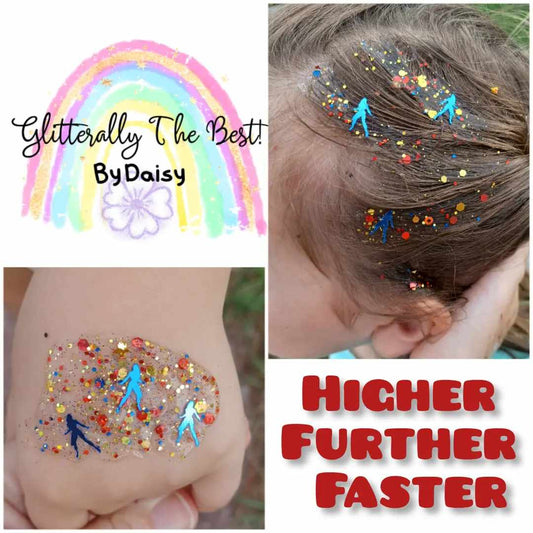 Higher, Further, Faster Glitter Hair Gel