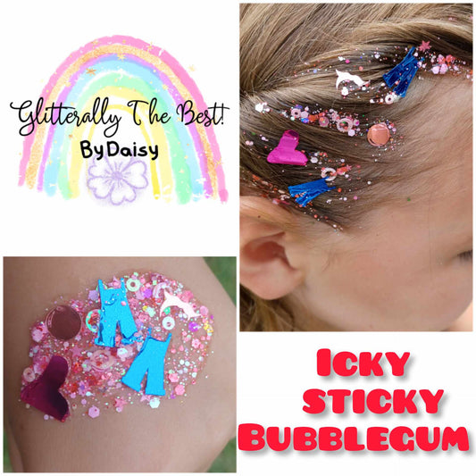 Icky Sticky Bubblegum Glitter Hair Gel