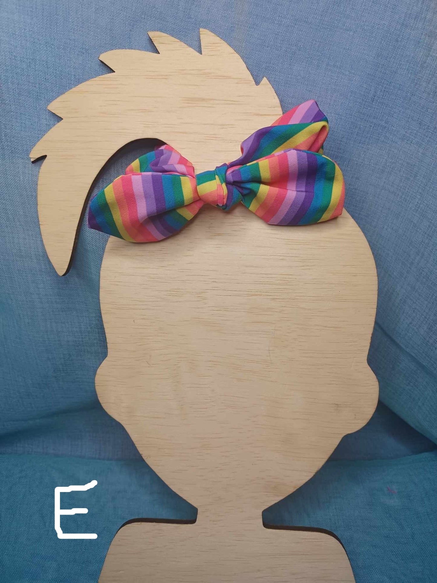 Rainbow Stripes Boho Rainbow Bunny Ear Scrunchie A,B,C,D,E,F,G