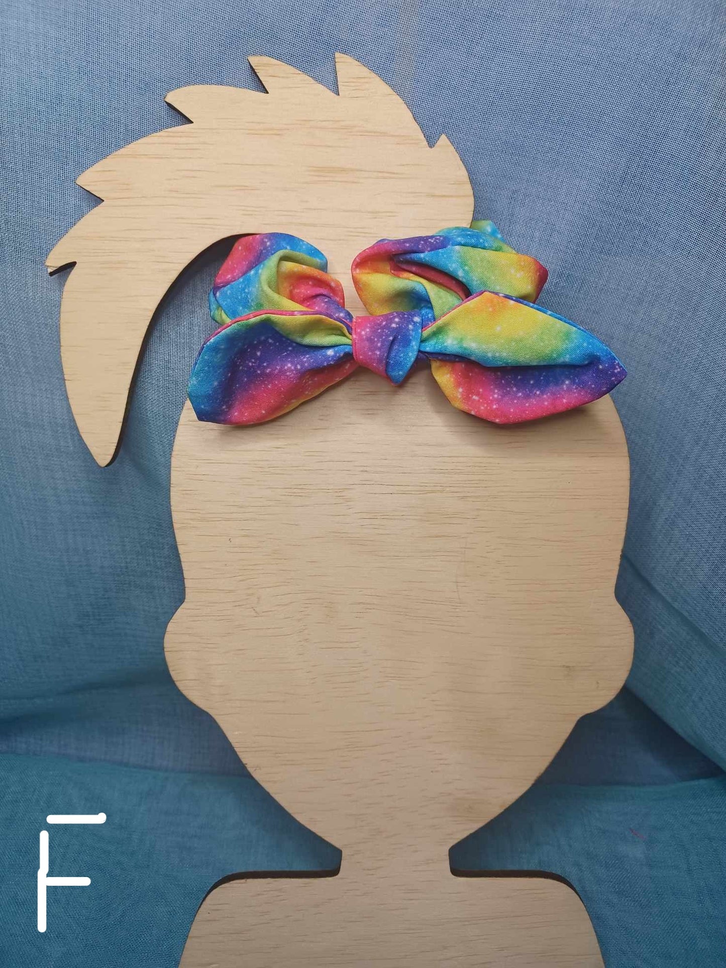 Rainbow Stripes Boho Rainbow Bunny Ear Scrunchie A,B,C,D,E,F,G
