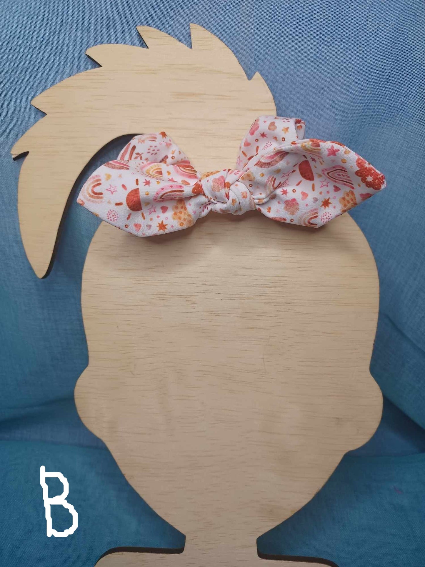 Rainbow Stripes Boho Rainbow Bunny Ear Scrunchie A,B,C,D,E,F,G