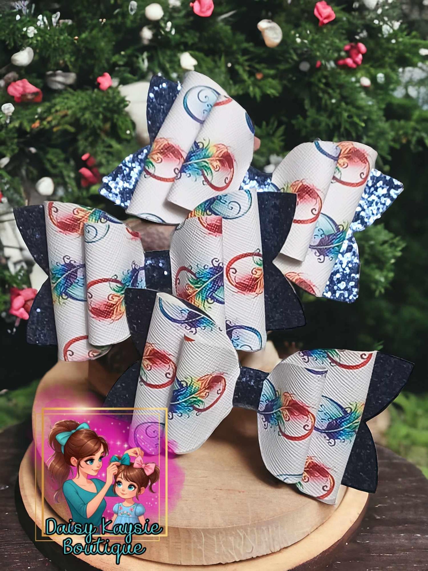 Autism Support Rainbow Feather Infinity Sign Kaysie