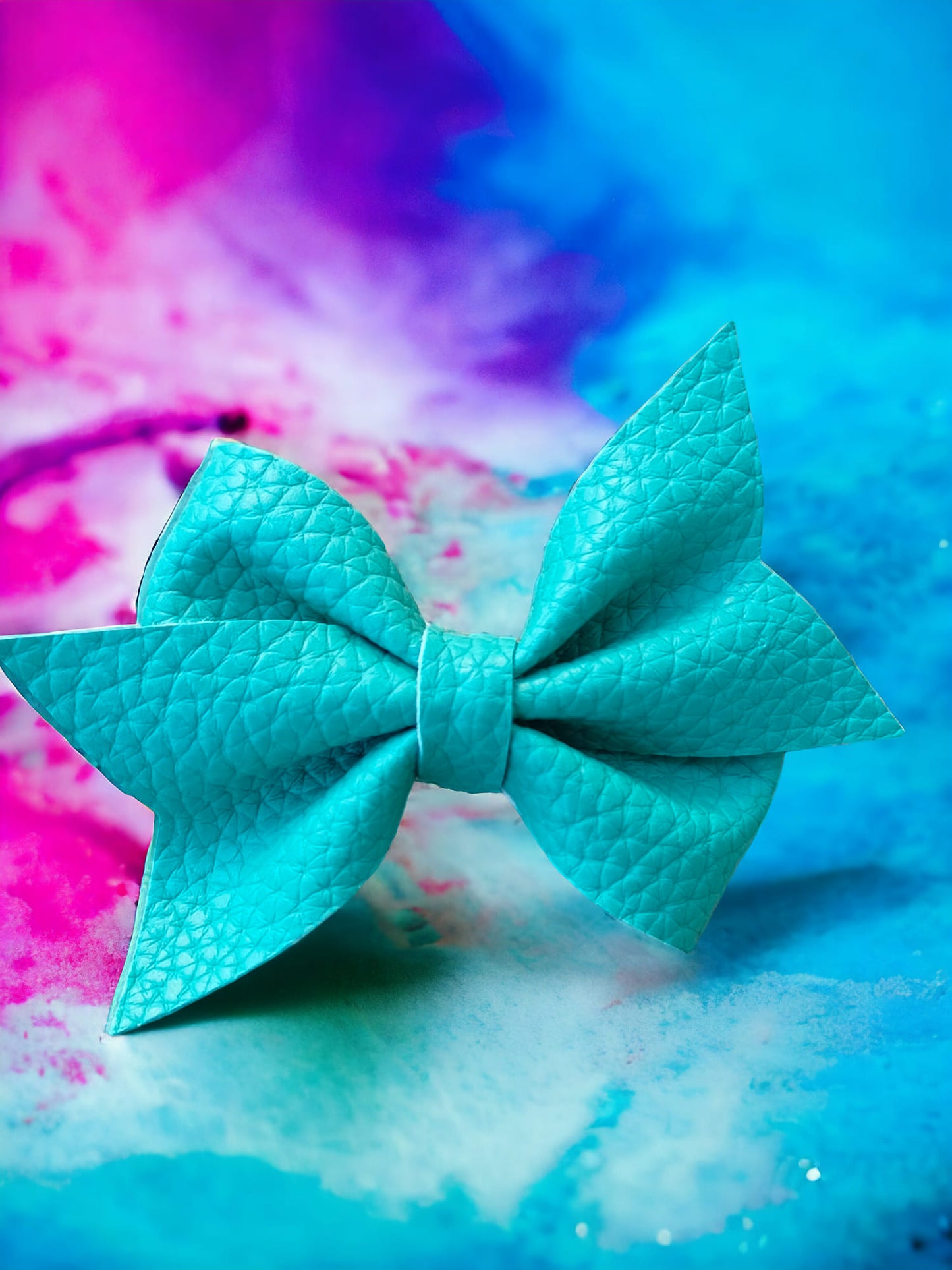 Teal, Pink, Floral Faux Pinwheel