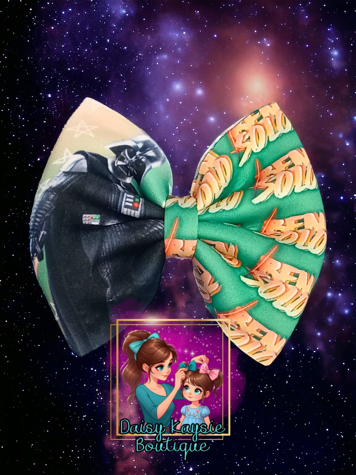 Galaxy Wars Green Alien  Scuba Bow
