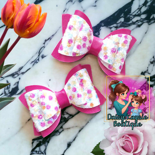 Dark Pink Polka Dot Kaysie Piggy Set